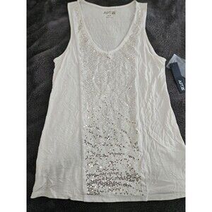 Apt 9 NWT Sequined Tan Tank Top Size S